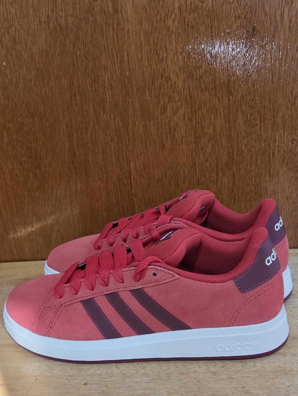 Adidas Grand Court 00s Red Low Casual Sneaker Unisex Youth Size 6/ JQ5654 NWB - Picture 4 of 12
